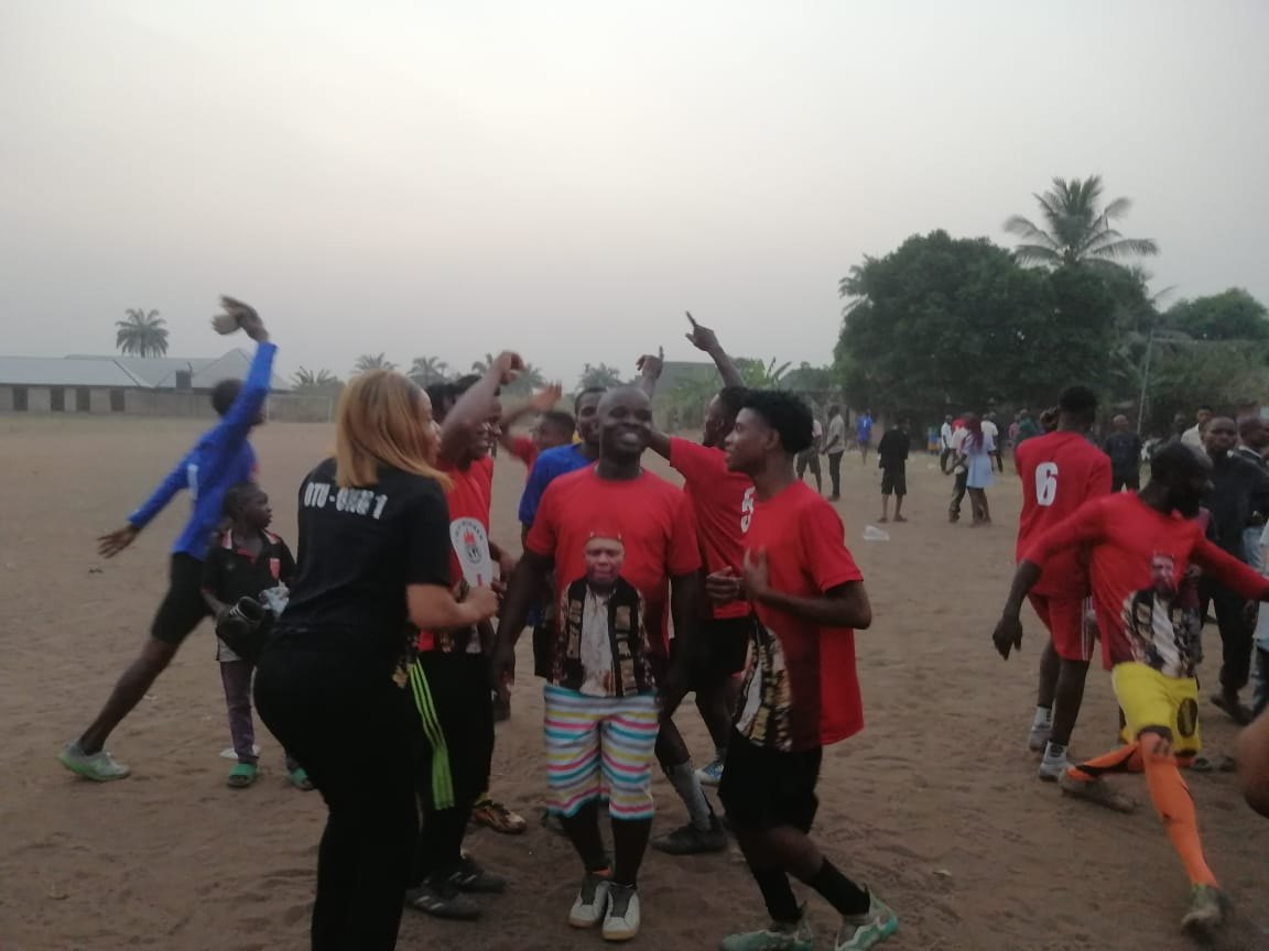 Team celebration after a match