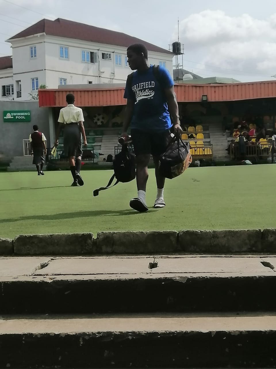 Young athlete on the field